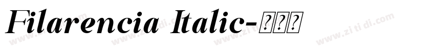 Filarencia Italic字体转换 Filarencia Italic字体转换